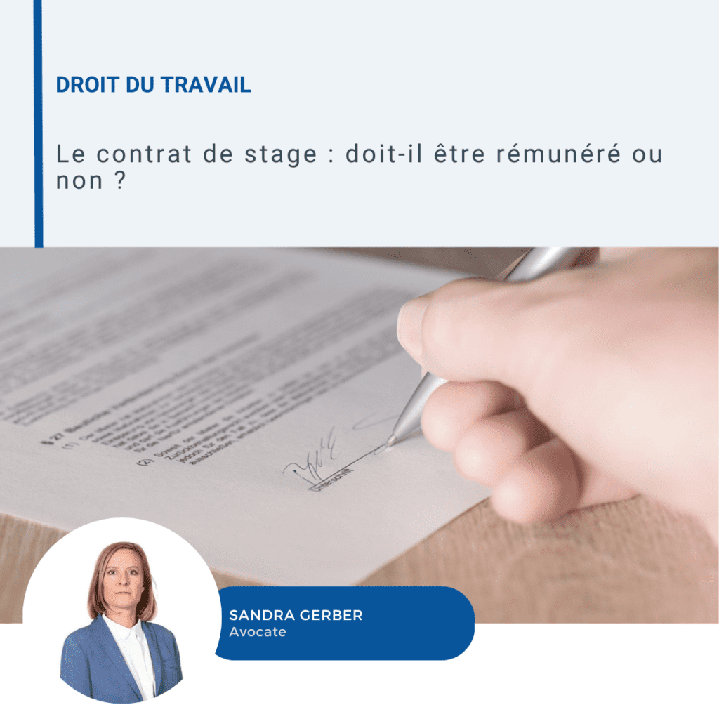 Le contrat de stage : doit-il être rémunéré ou non ? Droit du travail à Lausanne